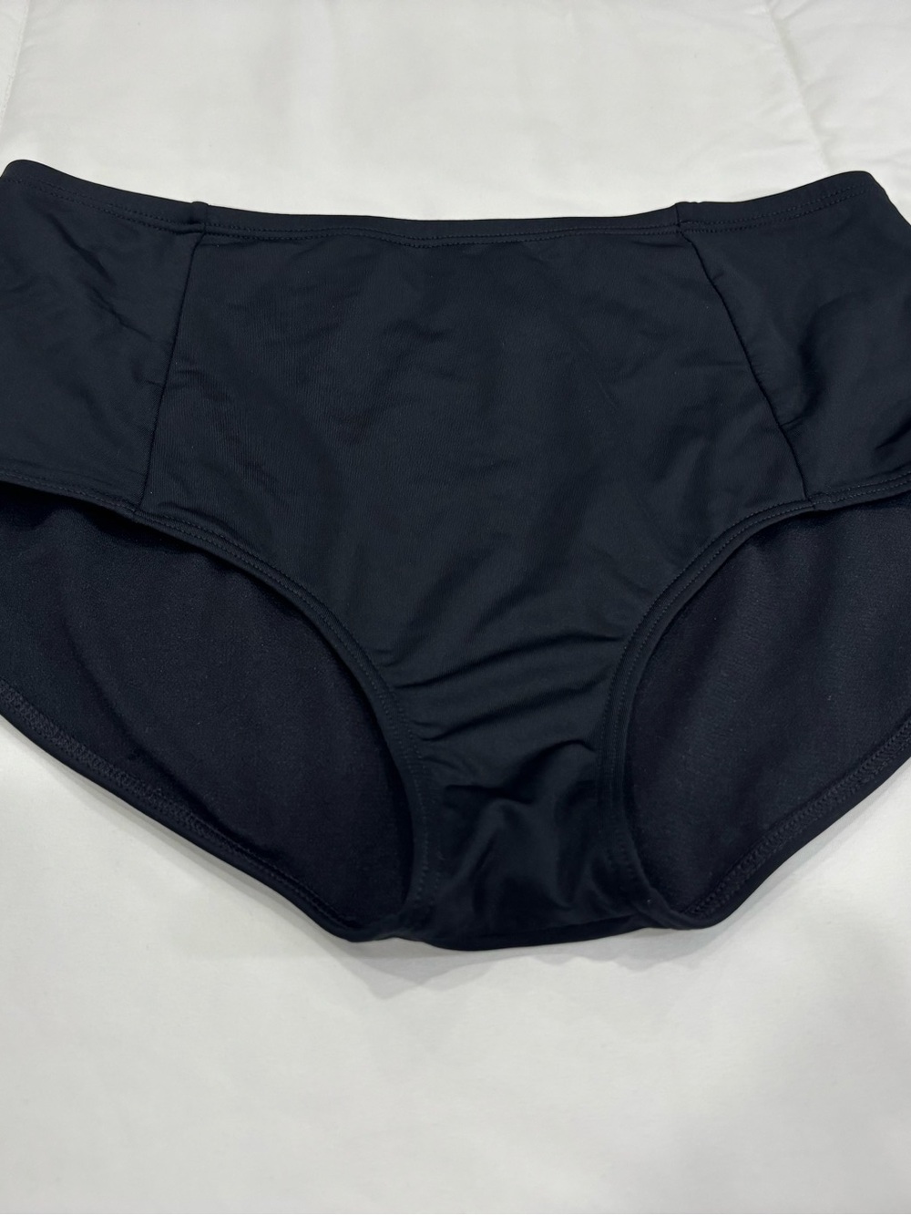 NWOT Laundry By Shelli Segal Black Full Coverage Medium Bikini Bottoms